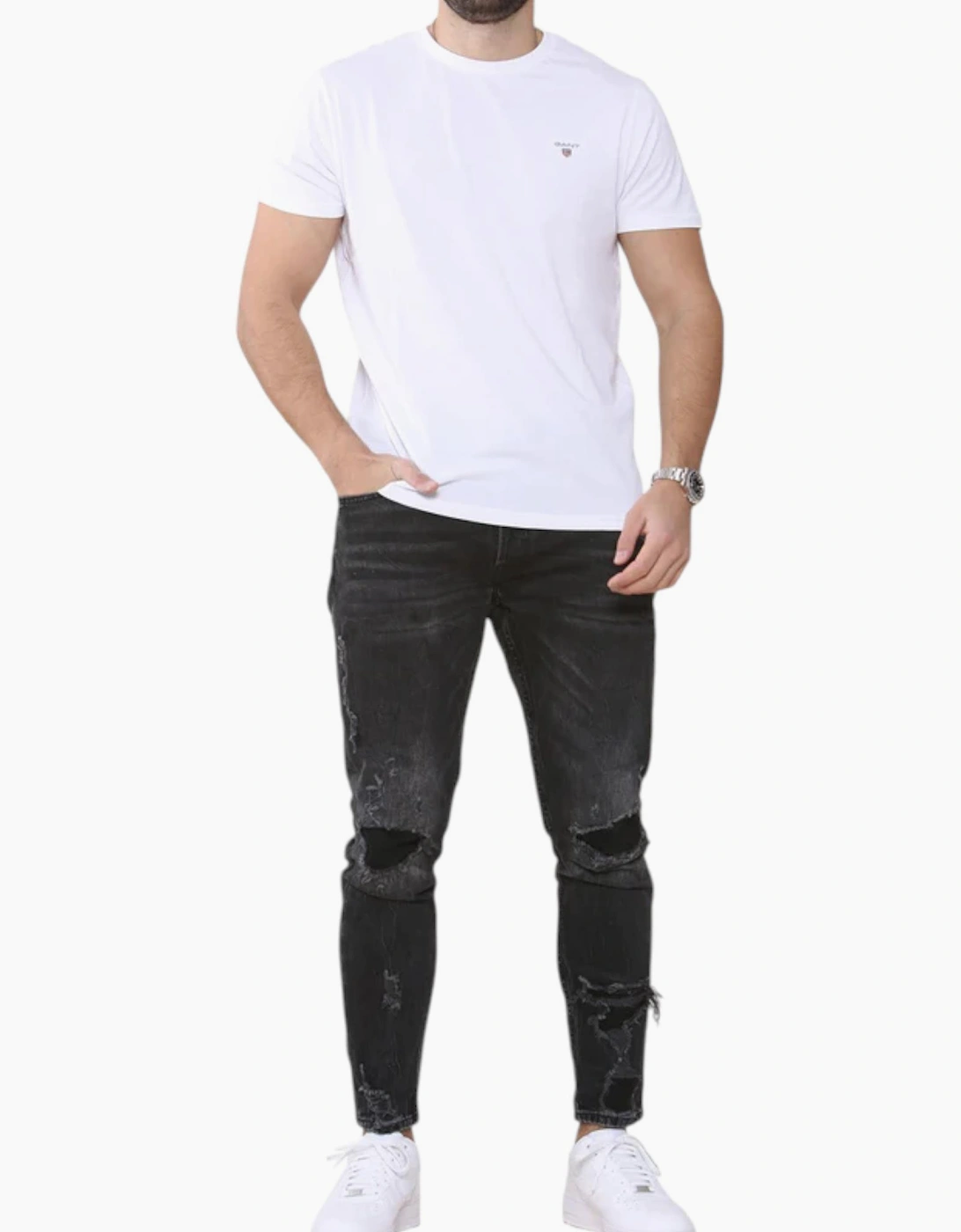 Gant mens regular fit short sleeve shield logo T-shirt