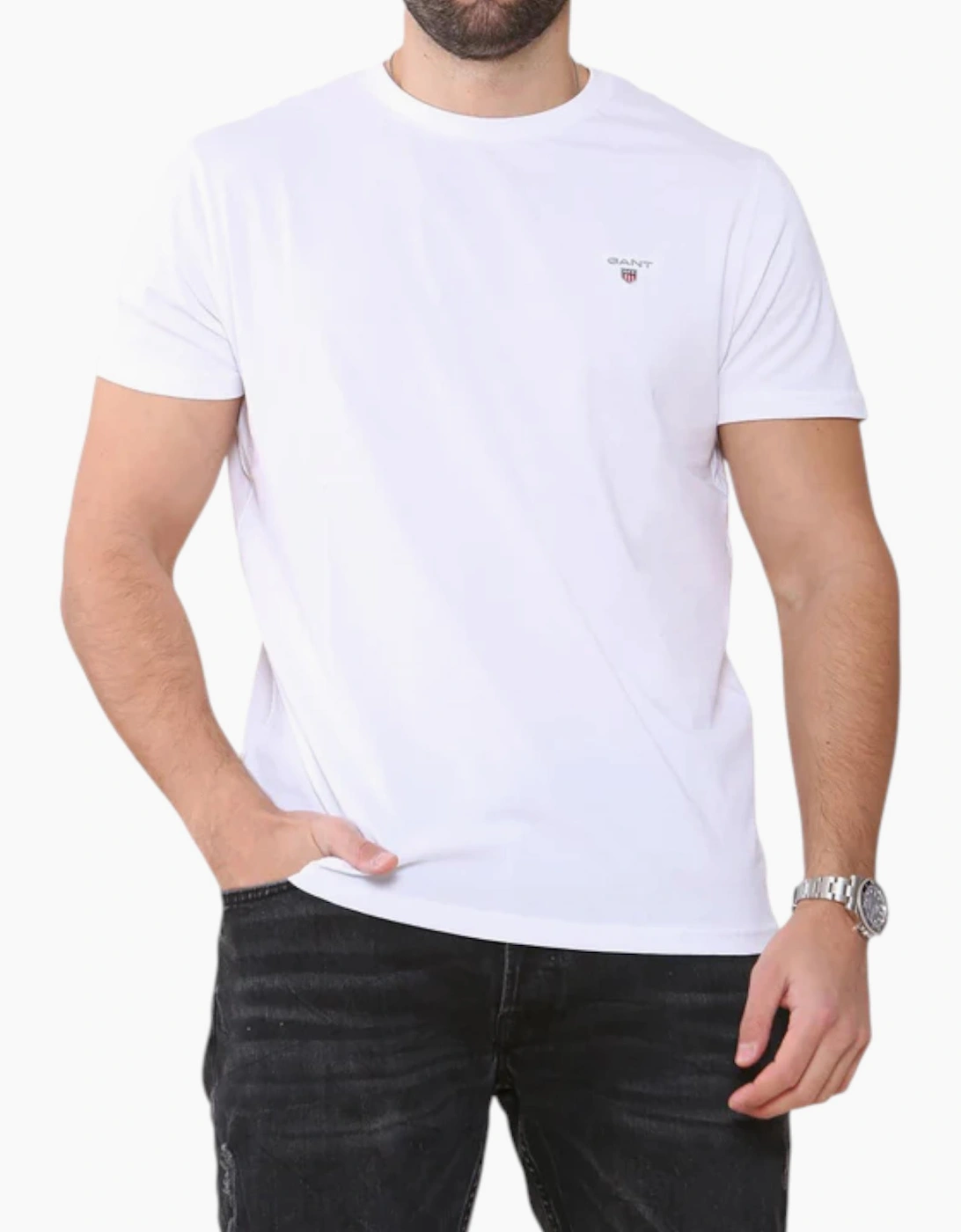 Gant mens regular fit short sleeve shield logo T-shirt