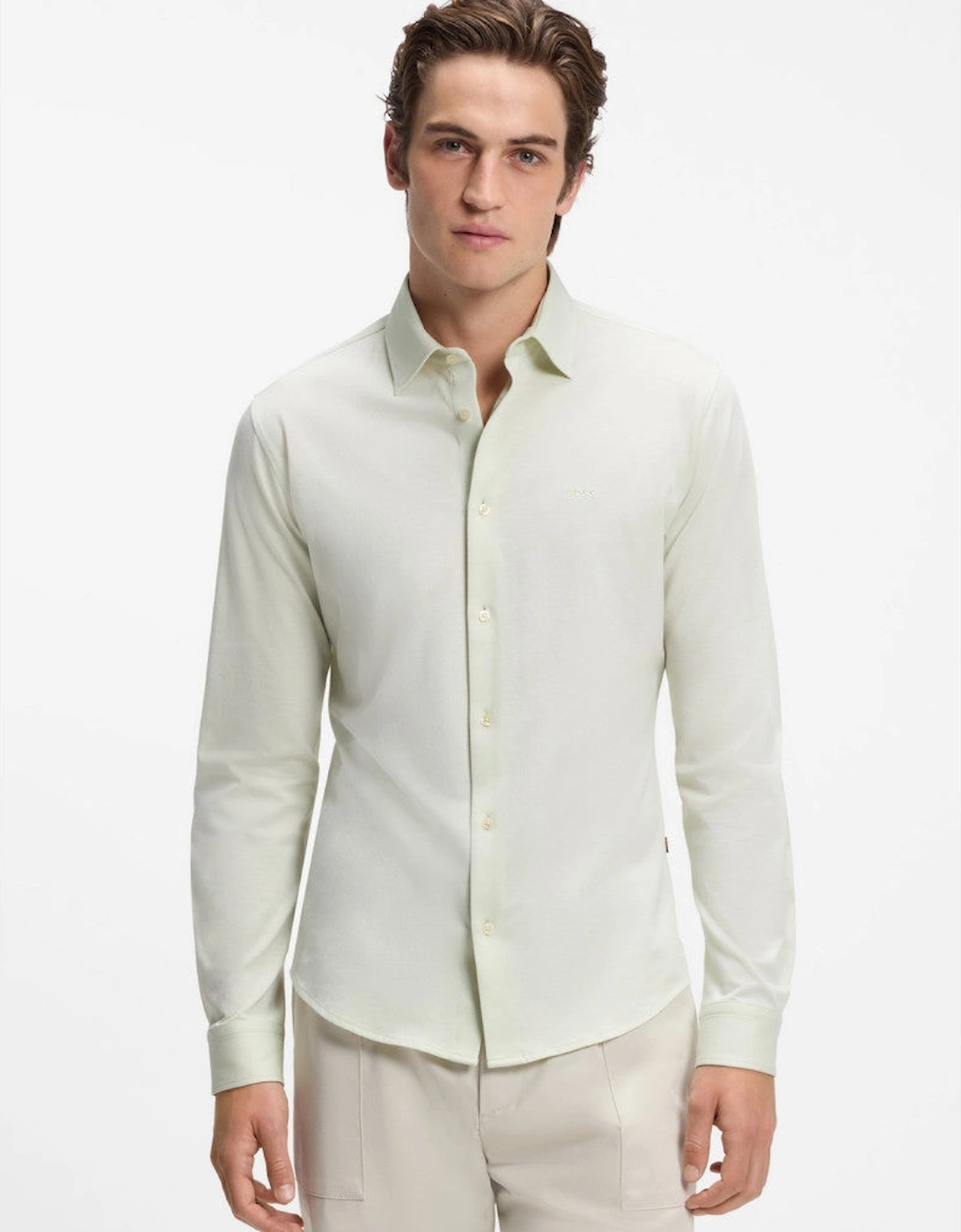 BOSS Orange Mysoft 2 M Shirt 384 Open Green