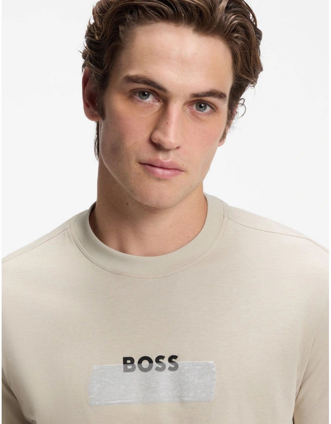 BOSS Orange Te LogoTape T-Shirt 271 L Beige