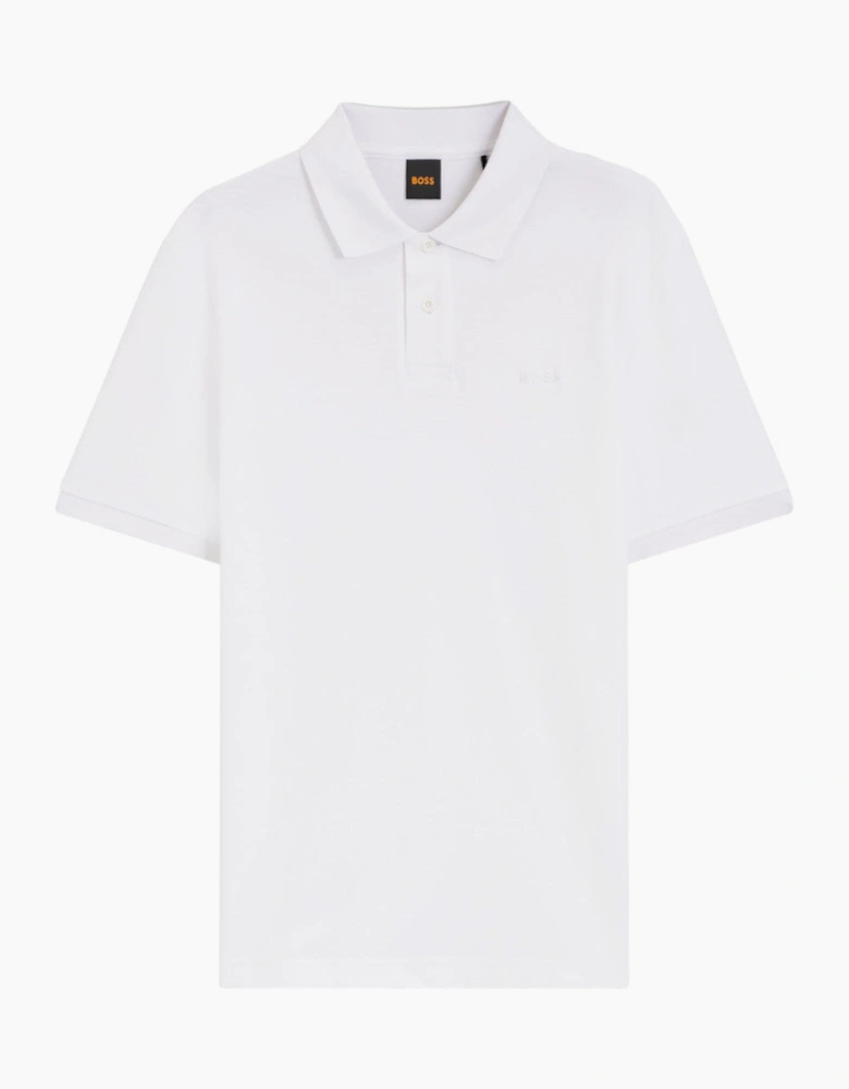 BOSS Orange Phoenix Polo Shirt 100 White