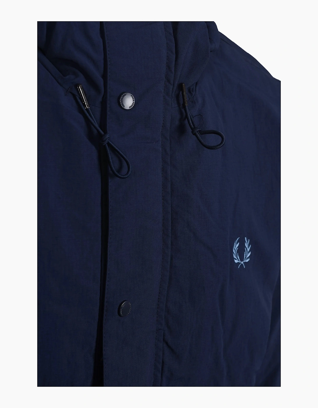 FRED PERRY CROPPED RIPSTOP PARKA TENNIS BLUE
