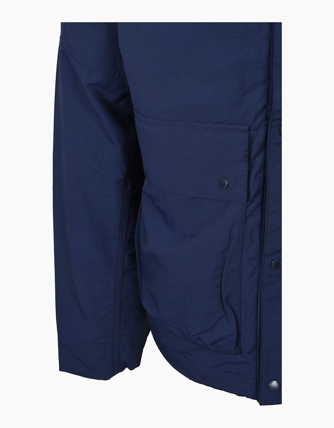FRED PERRY CROPPED RIPSTOP PARKA TENNIS BLUE