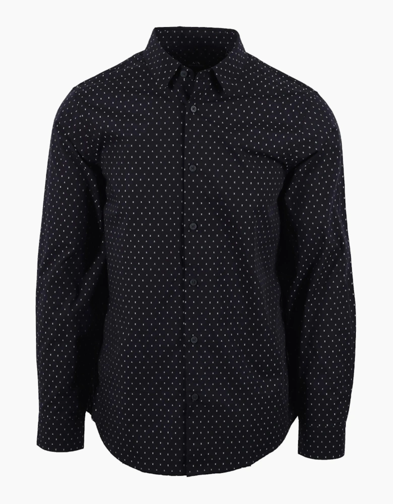 Armani Exchange Long Sleeved Shirt Navy