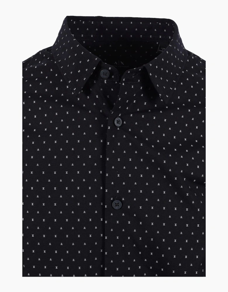 Armani Exchange Long Sleeved Shirt Navy