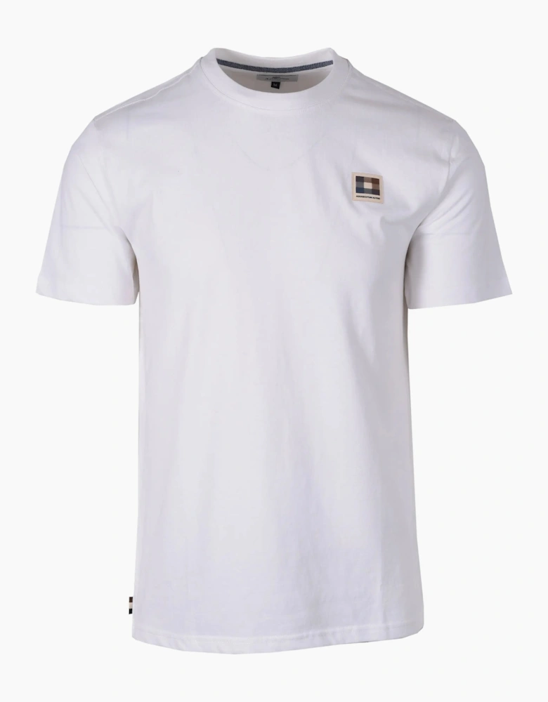 Aquascutum Club Check Patch T-shirt White