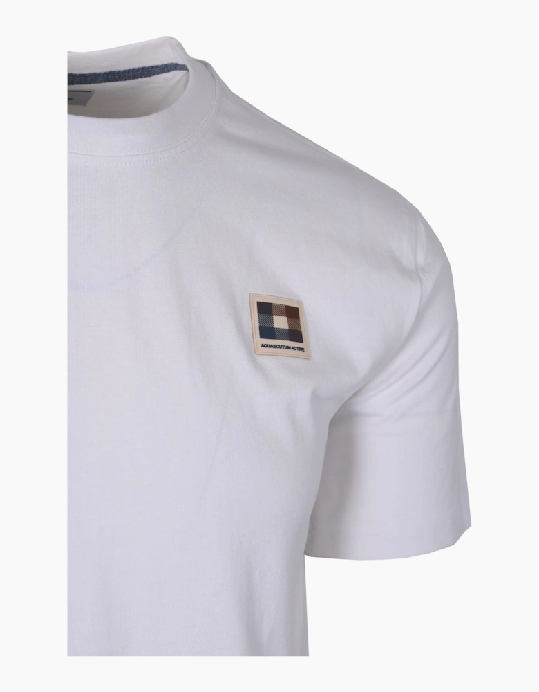 Aquascutum Club Check Patch T-shirt White