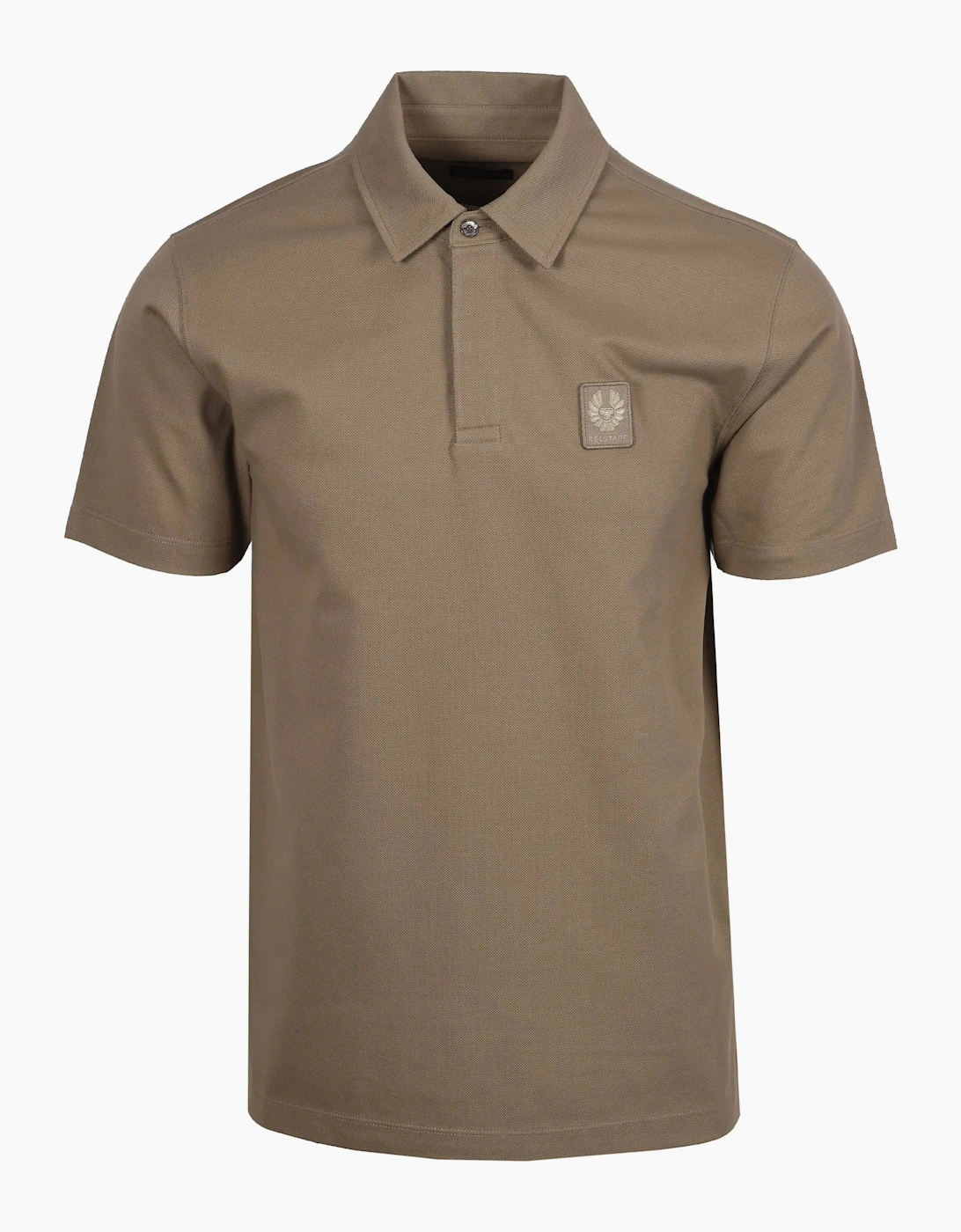 Belstaff Men's Tan Curator Polo Shirt Fatigue Green  46 Size 3XL