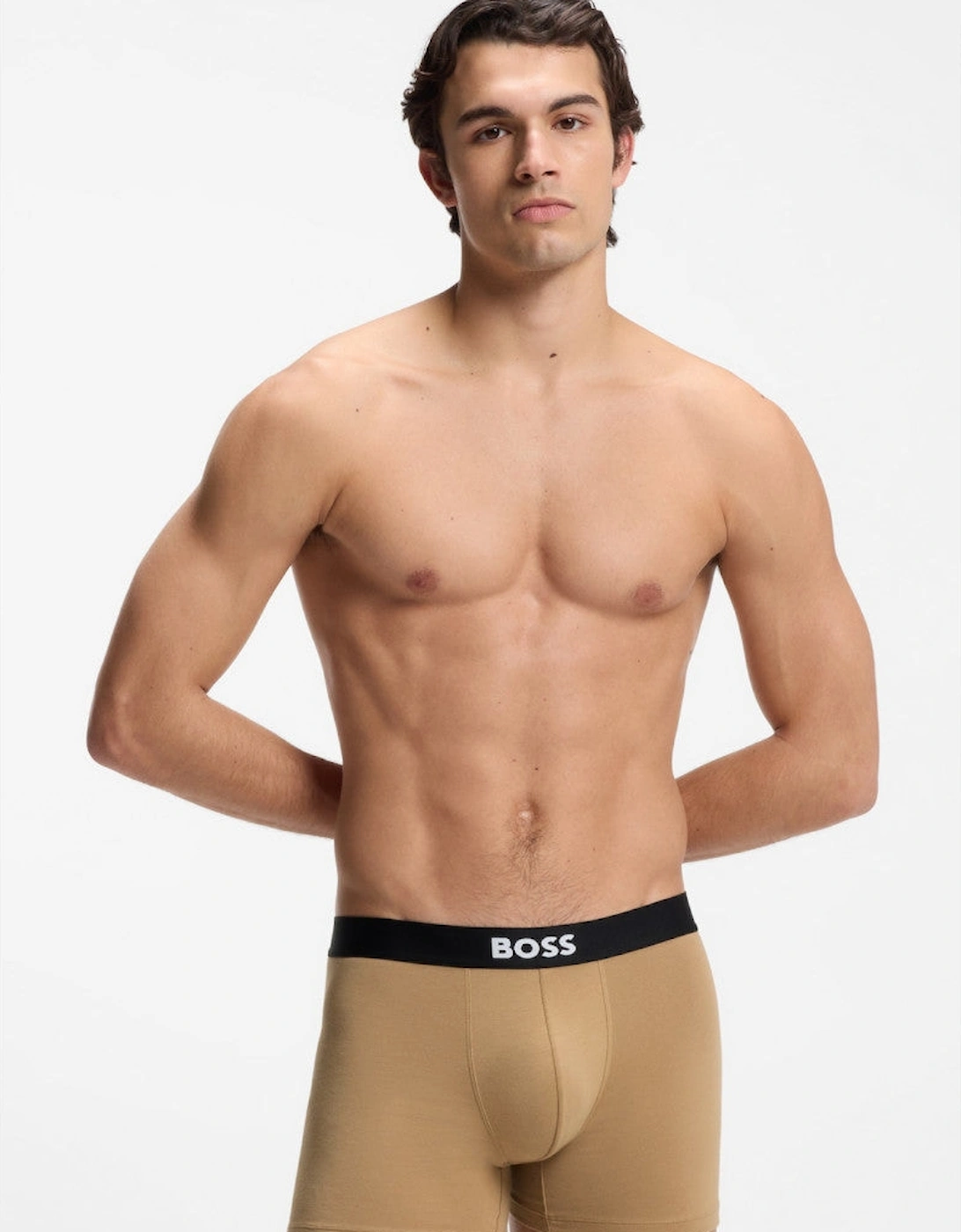 BOSS Black BoxerBR3P BOSS ONE D  282 Open Beige