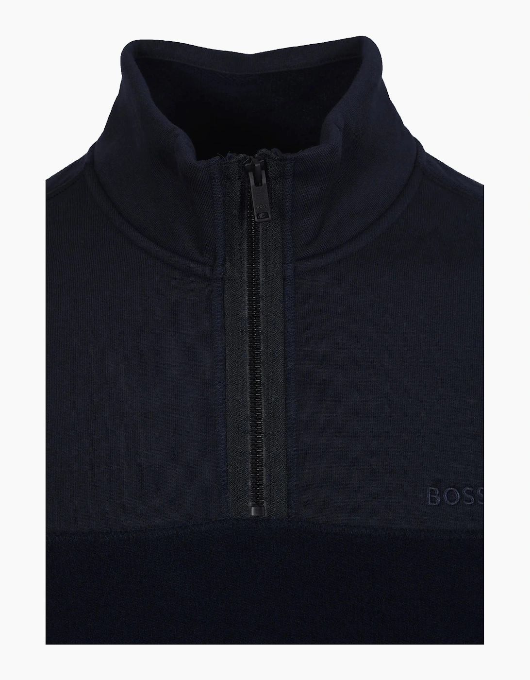 Boss Orange ZE_WINTERBRUSH HALF ZIP DARK BLUE