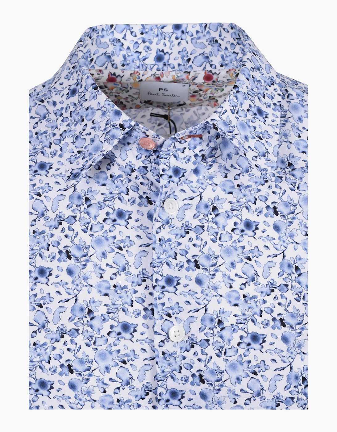PAUL SMITH PATTERNED LS TAILORED FIT SHIRT LIGHT BLUE