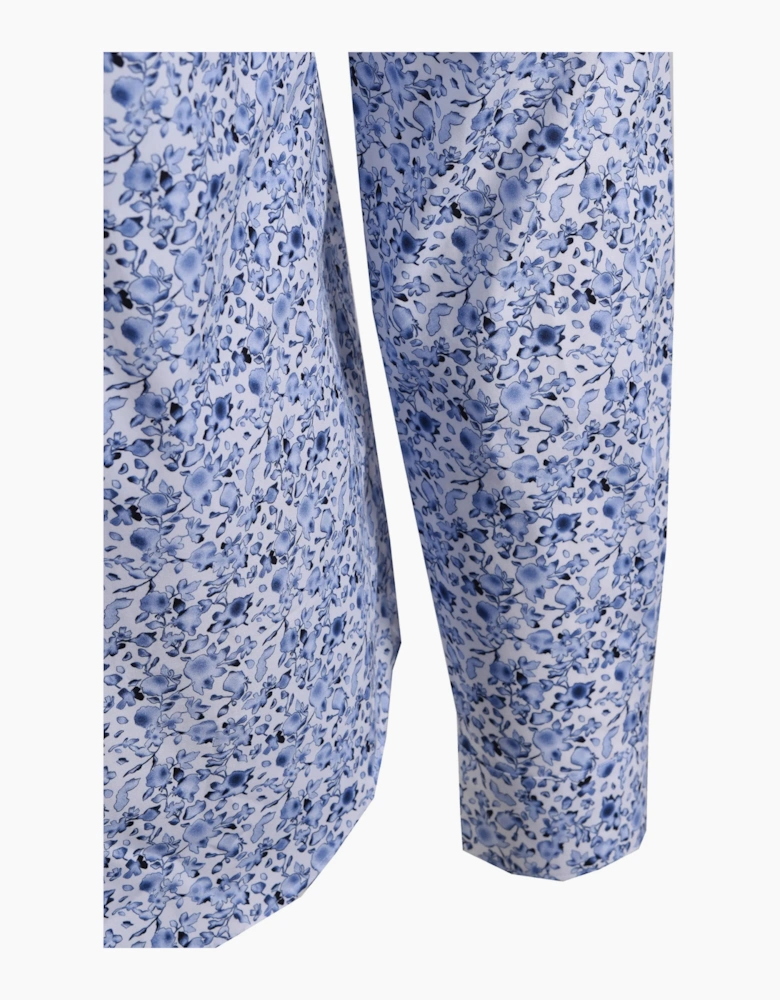 PAUL SMITH PATTERNED LS TAILORED FIT SHIRT LIGHT BLUE