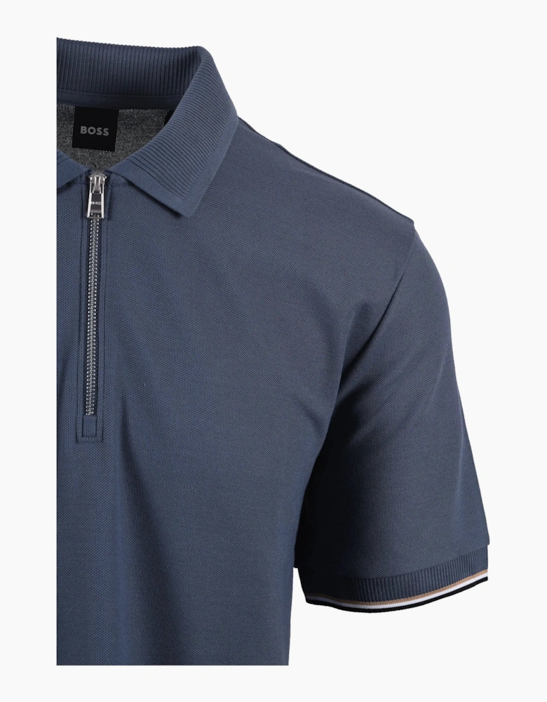 Boss Black BOSS C-PEI 04 POLO SHIRT OPEN BLUE