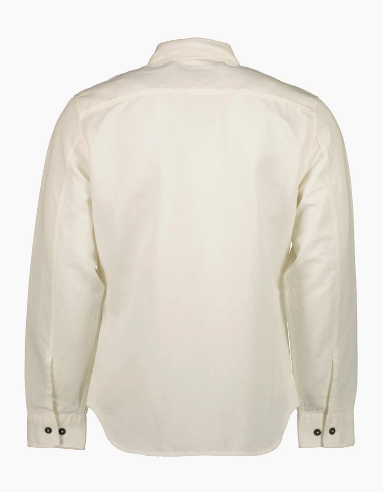 Cotton/Linen Pocket Logo Shirt