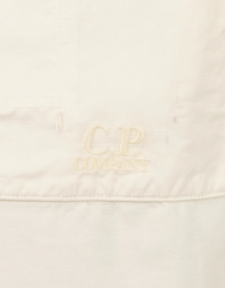 Cotton/Linen Pocket Logo Shirt
