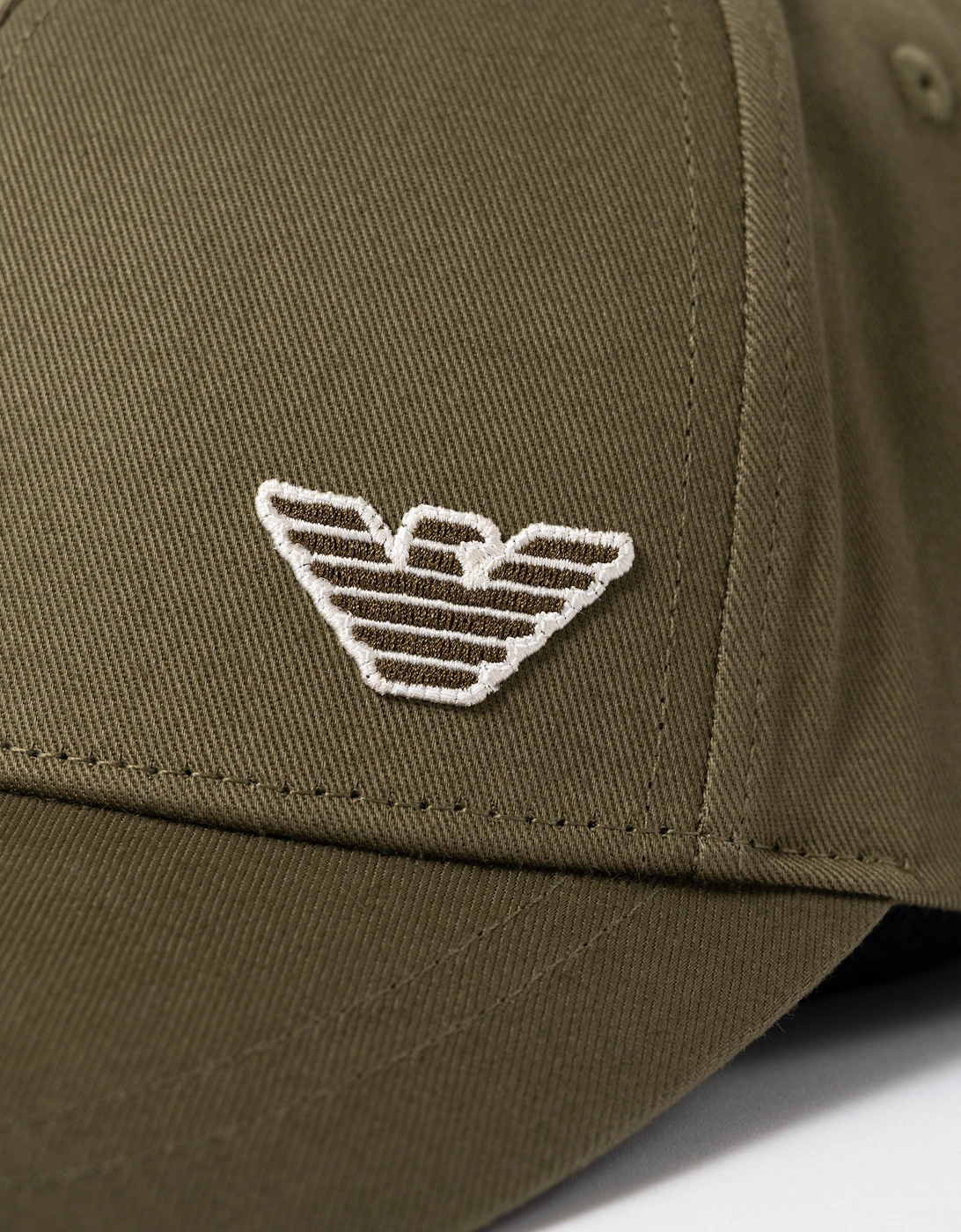 Emporio Armani Mens Cap with Eagle Logo - Dark Olive