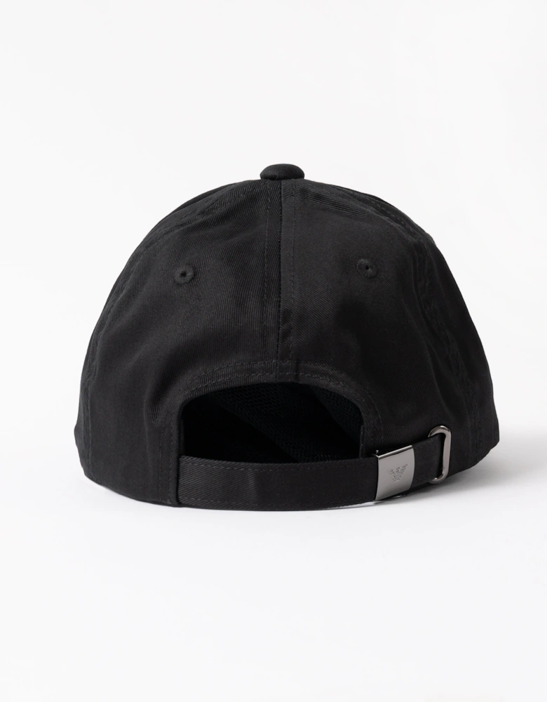 Emporio Armani Mens Cap with Eagle Logo - Black