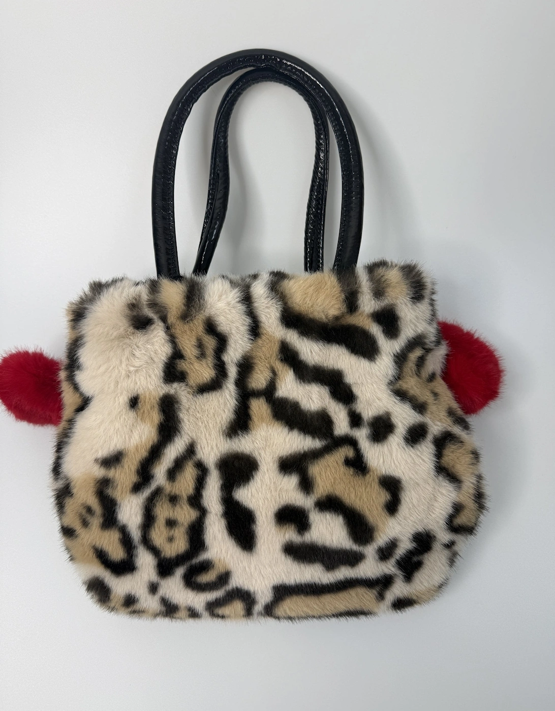 Mocha Brown Animal Print Faux Fur Bag