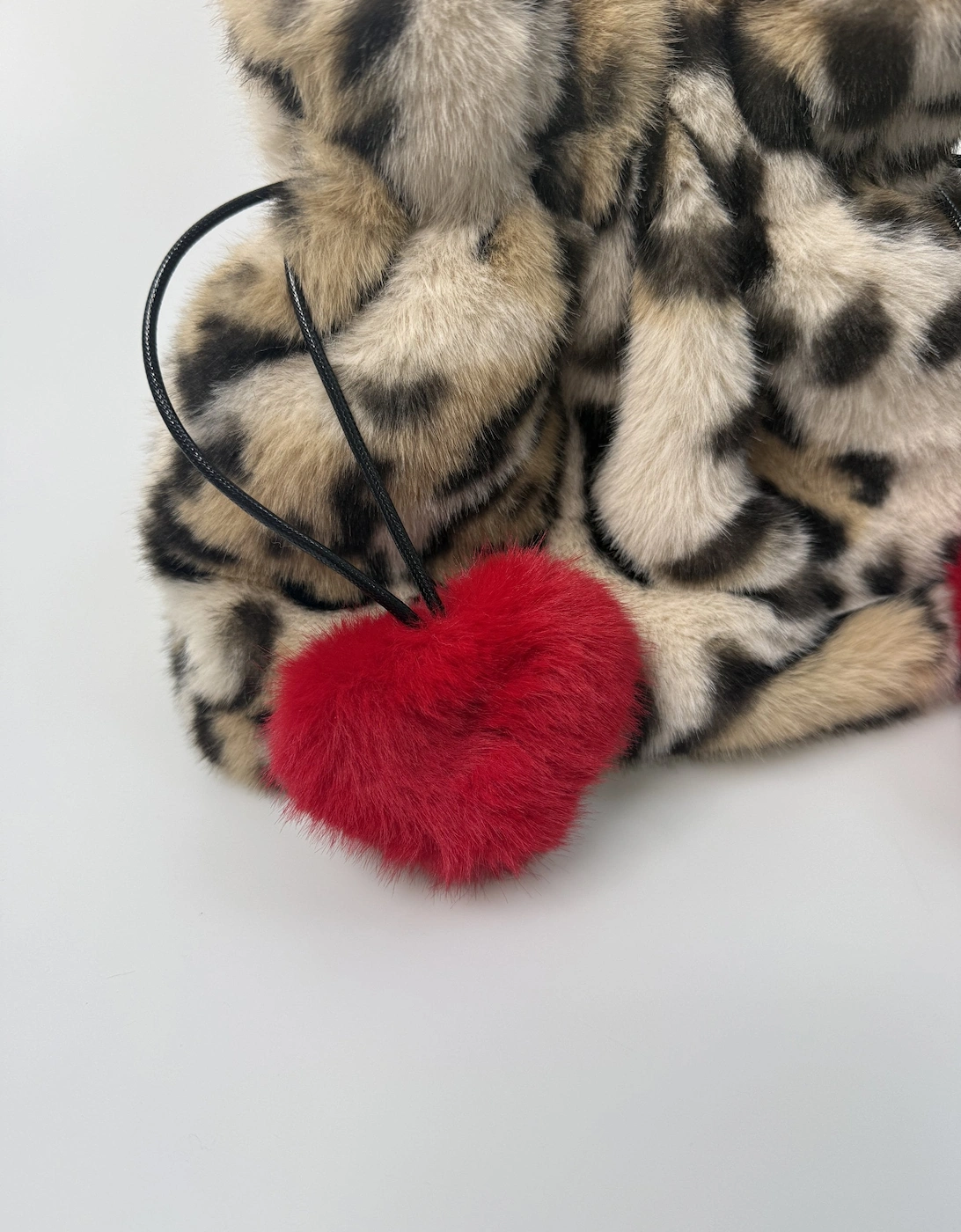Mocha Brown Animal Print Faux Fur Bag