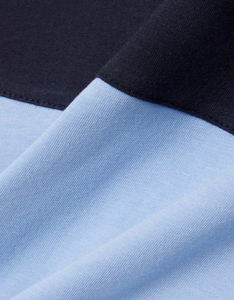 Lacoste Men's Blue Colour Block Cotton T-shirt