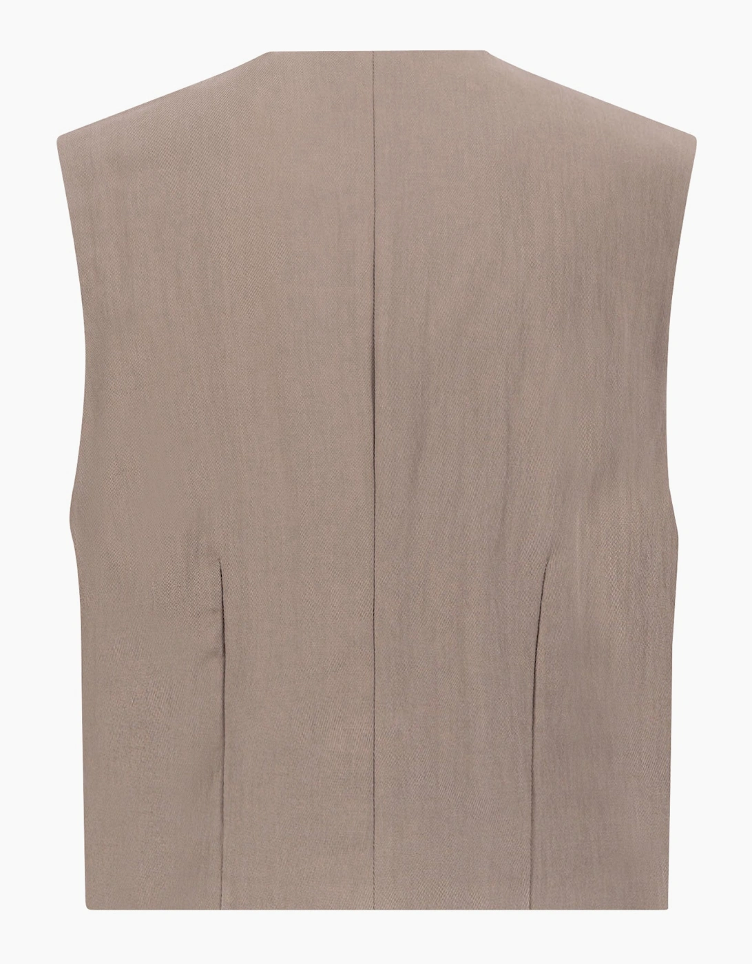Soft twill vest in truffle brown
