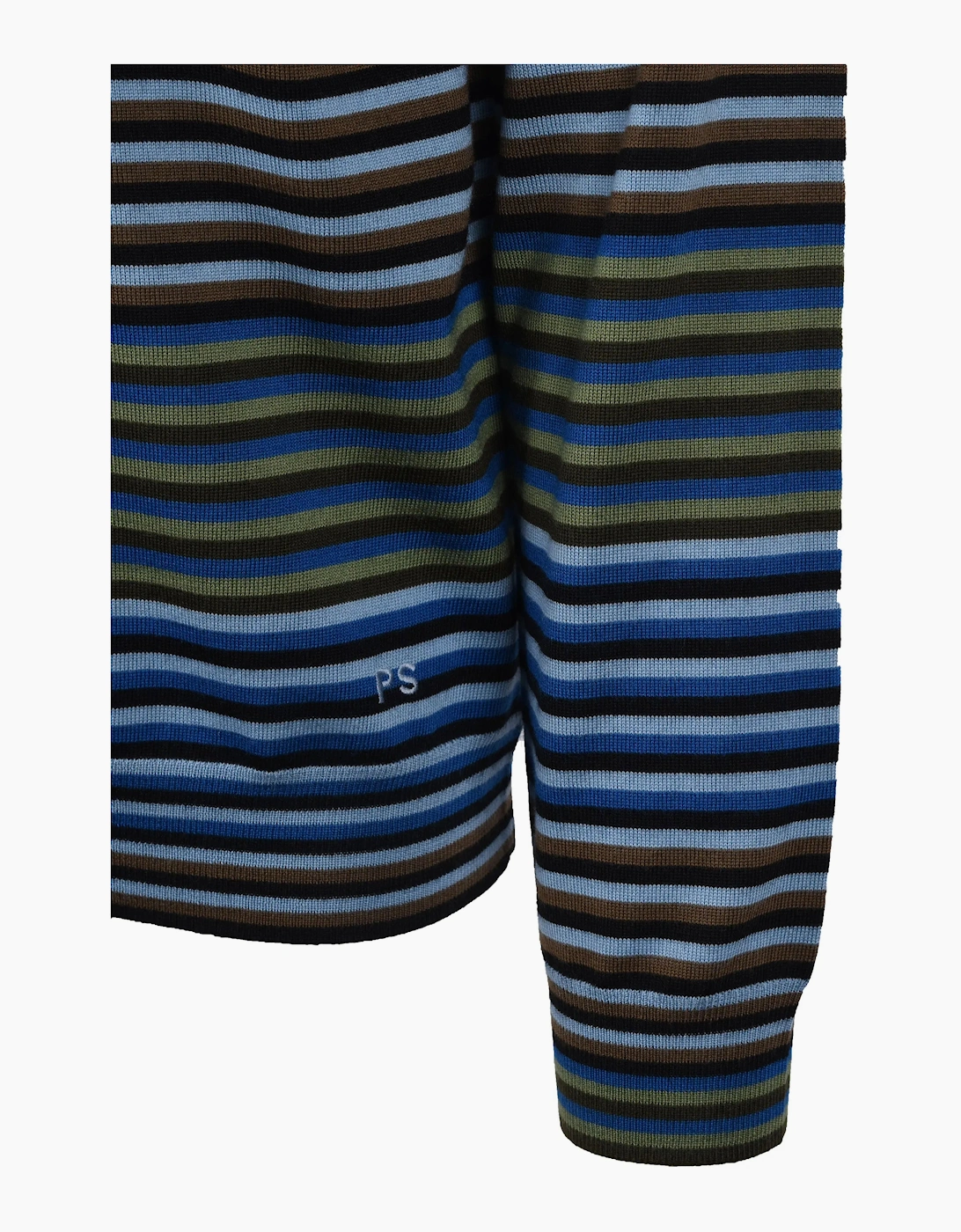 PAUL SMITH SWEATER LS POLO COBALT BLUE