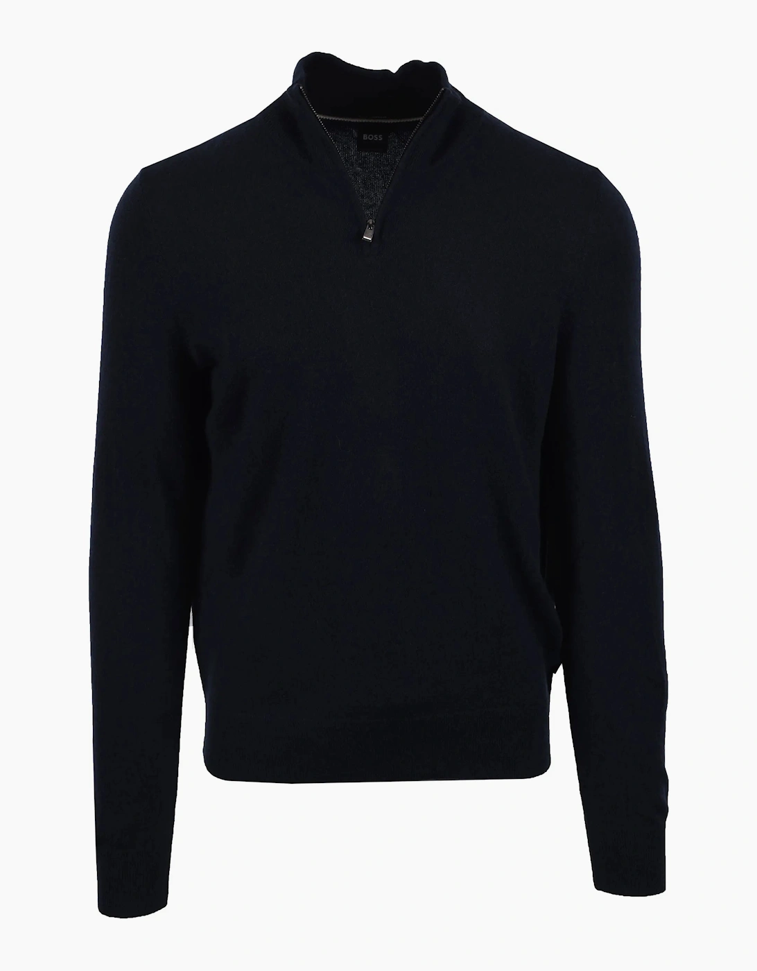 BOSS BLACK HEMARLO HALF ZIP KNITWEAR DARK BLUE, 4 of 3