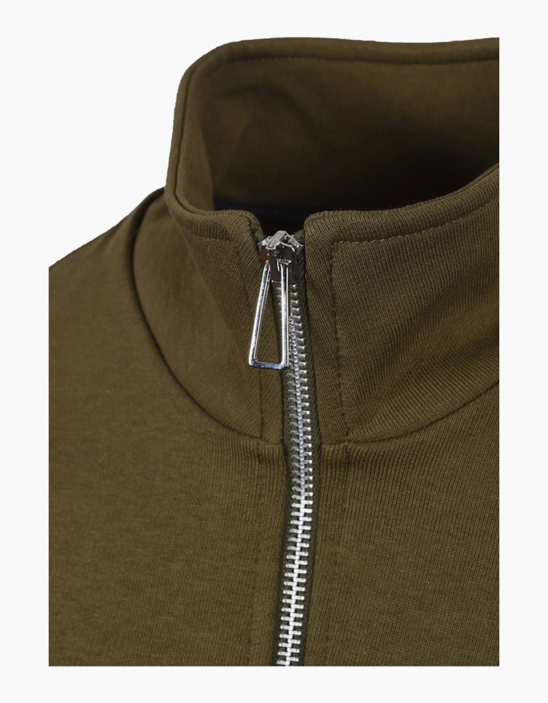 PAUL SMITH REG FIT HALF ZIP SWEATSHIRT SAGE