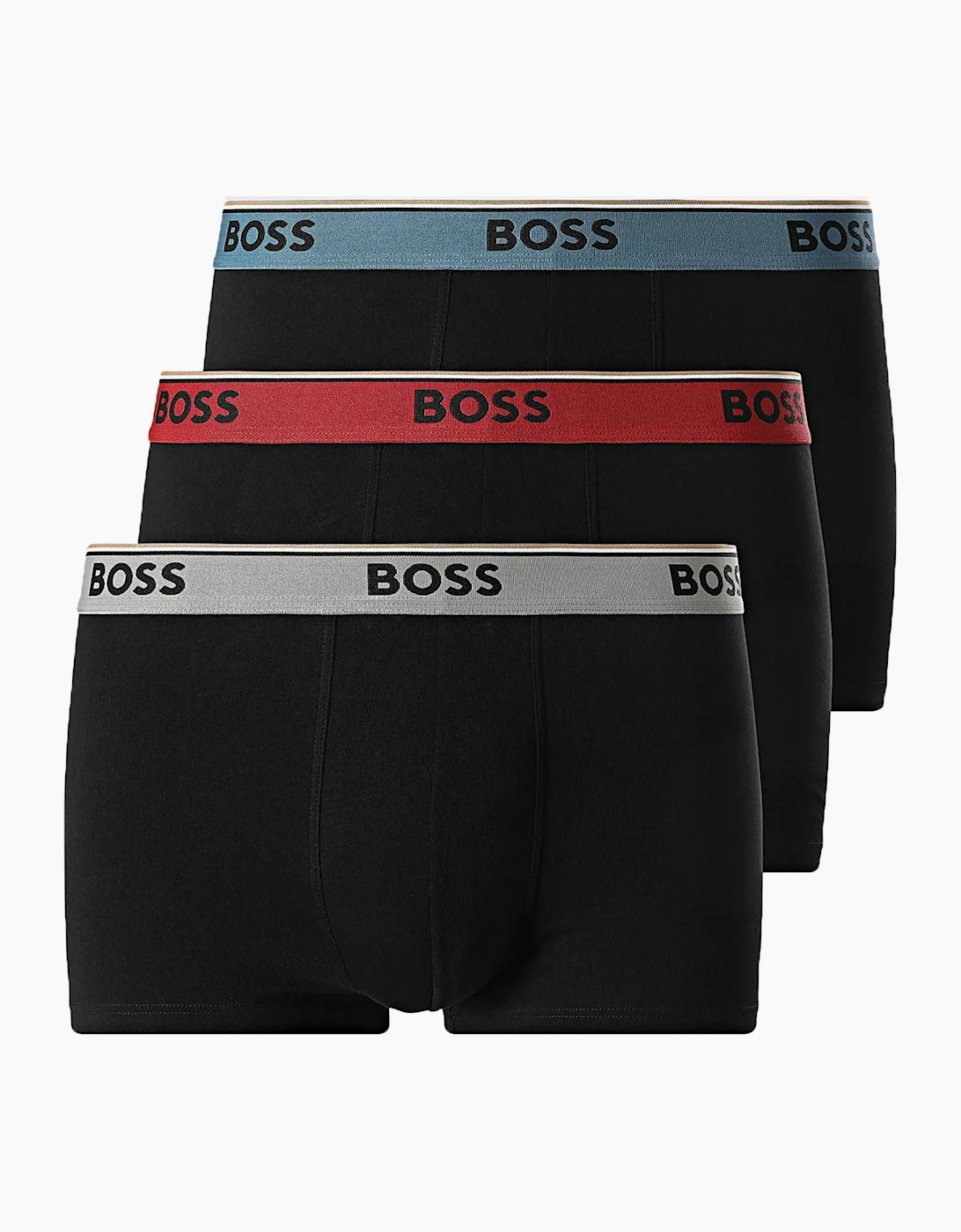 Boss 3P Power Trunk Boxer Briefs Grey/Blue/Red