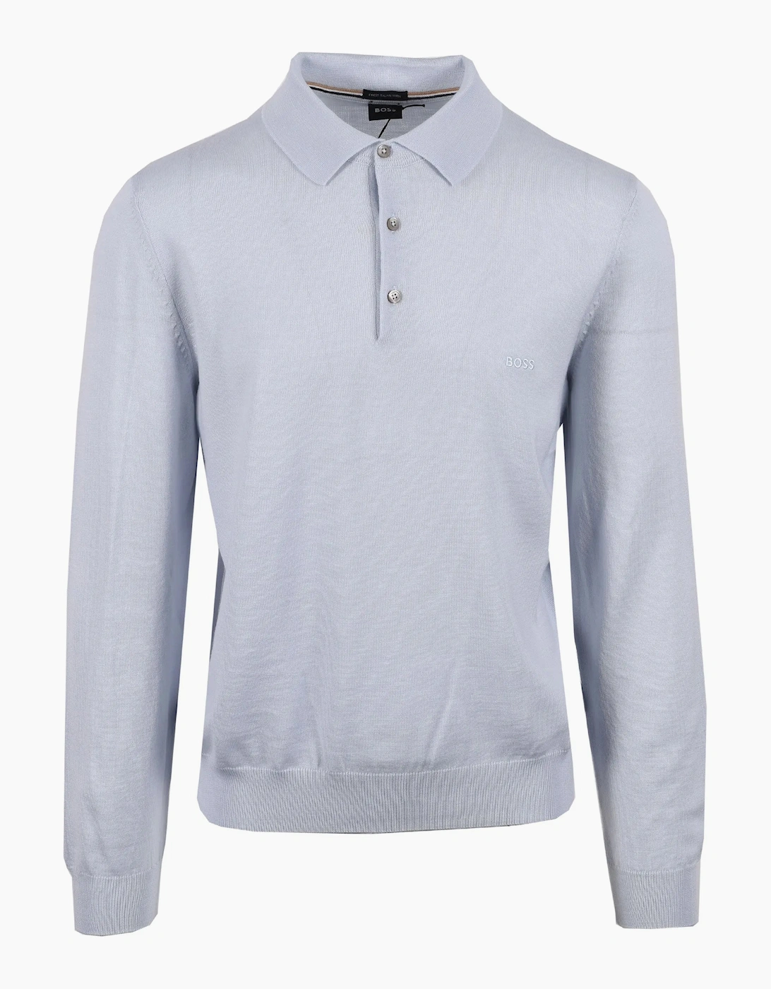 BOSS BLACK BONO-L LONG SLEEVED SHIRT POLO OPEN BLUE, 4 of 3