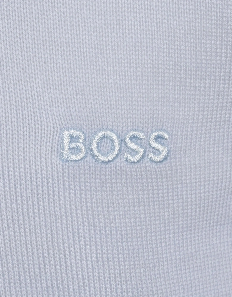 BOSS BLACK BONO-L LONG SLEEVED SHIRT POLO OPEN BLUE