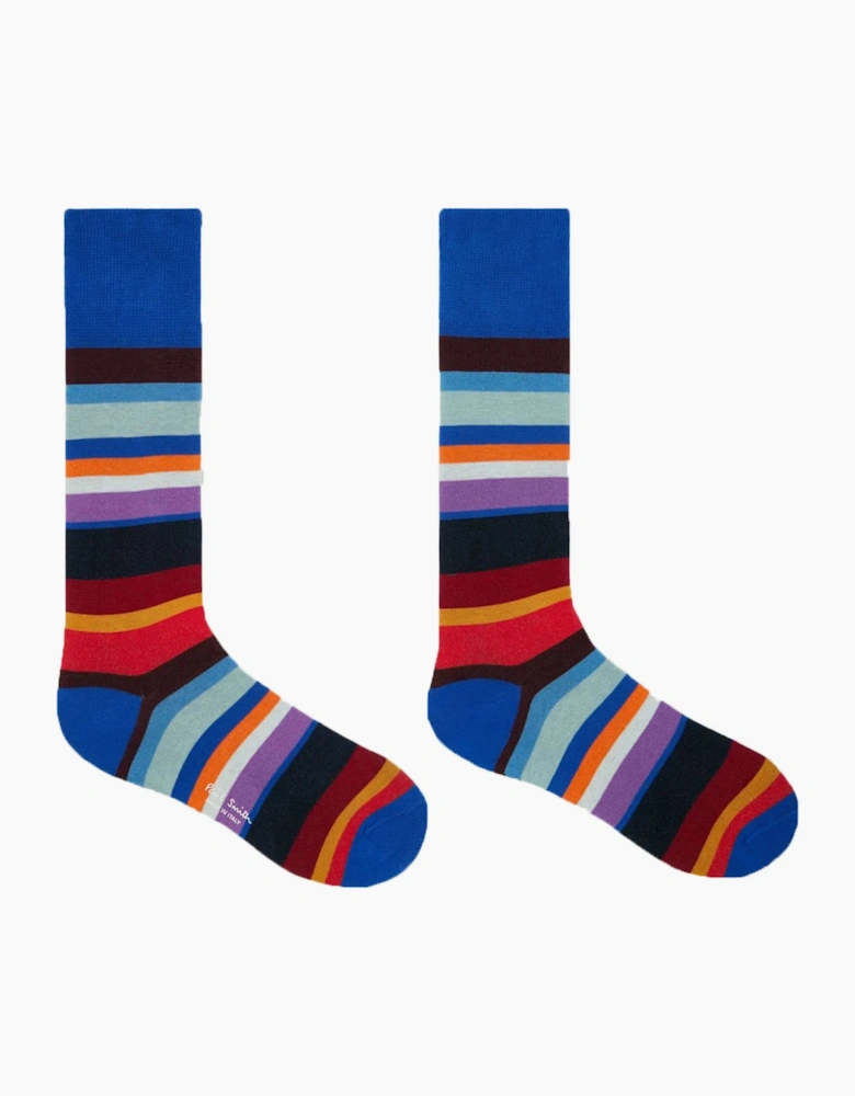 PAUL SMITH MAREK STRIPE SOCK MULTI BLUE STRIPE