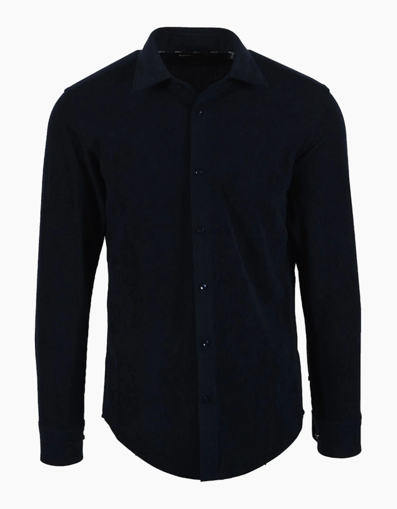 Boss Black KENT CORDUROY SHIRT DARK BLUE
