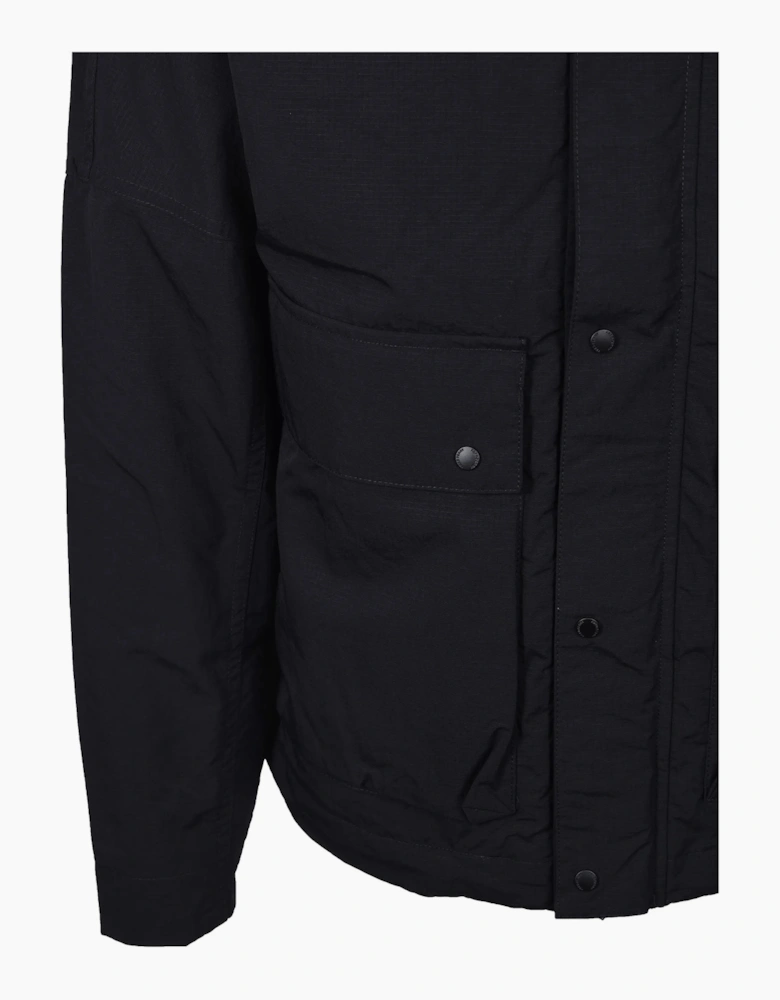 FRED PERRY CROPPED RIPSTOP PARKA BLACK