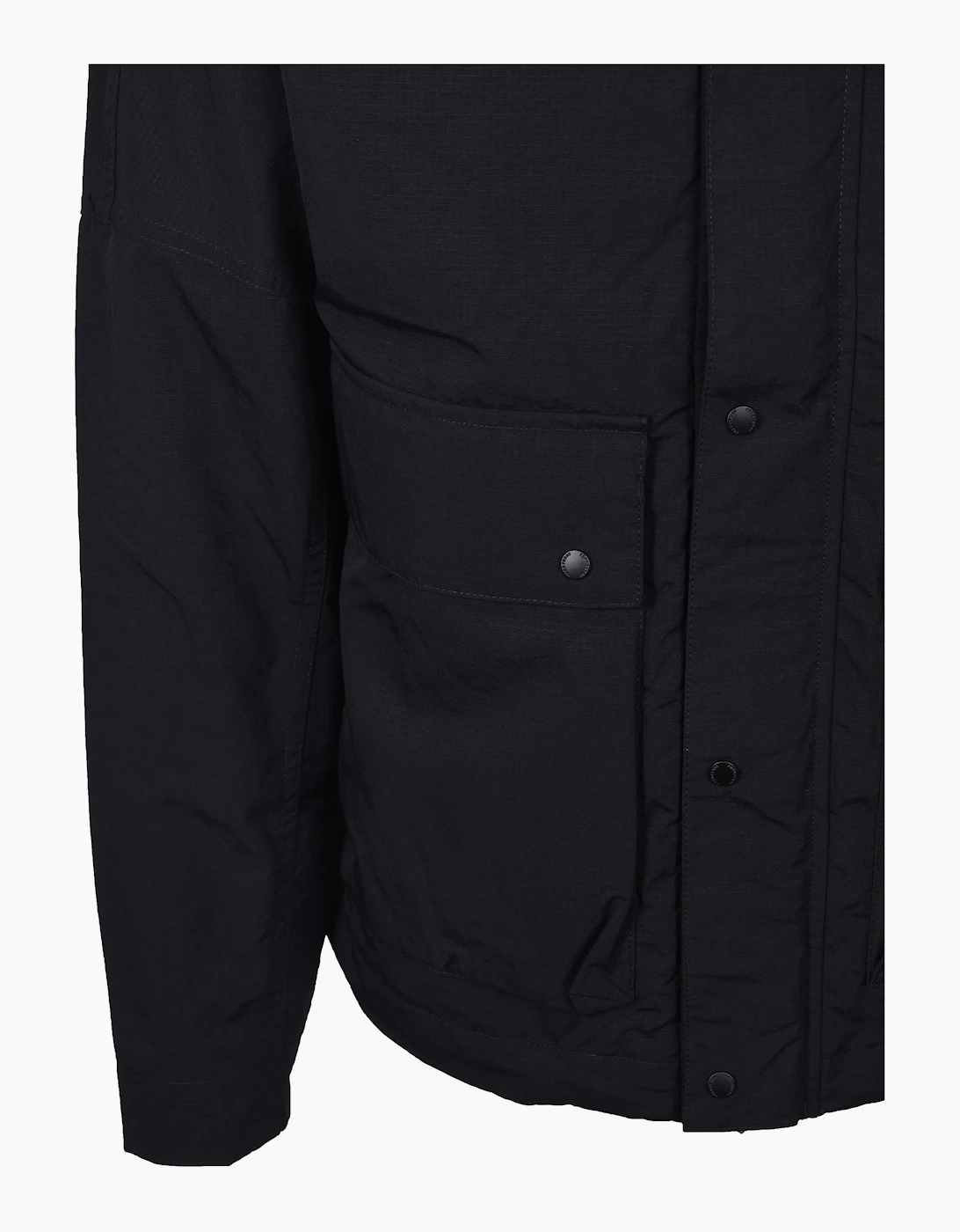 FRED PERRY CROPPED RIPSTOP PARKA BLACK