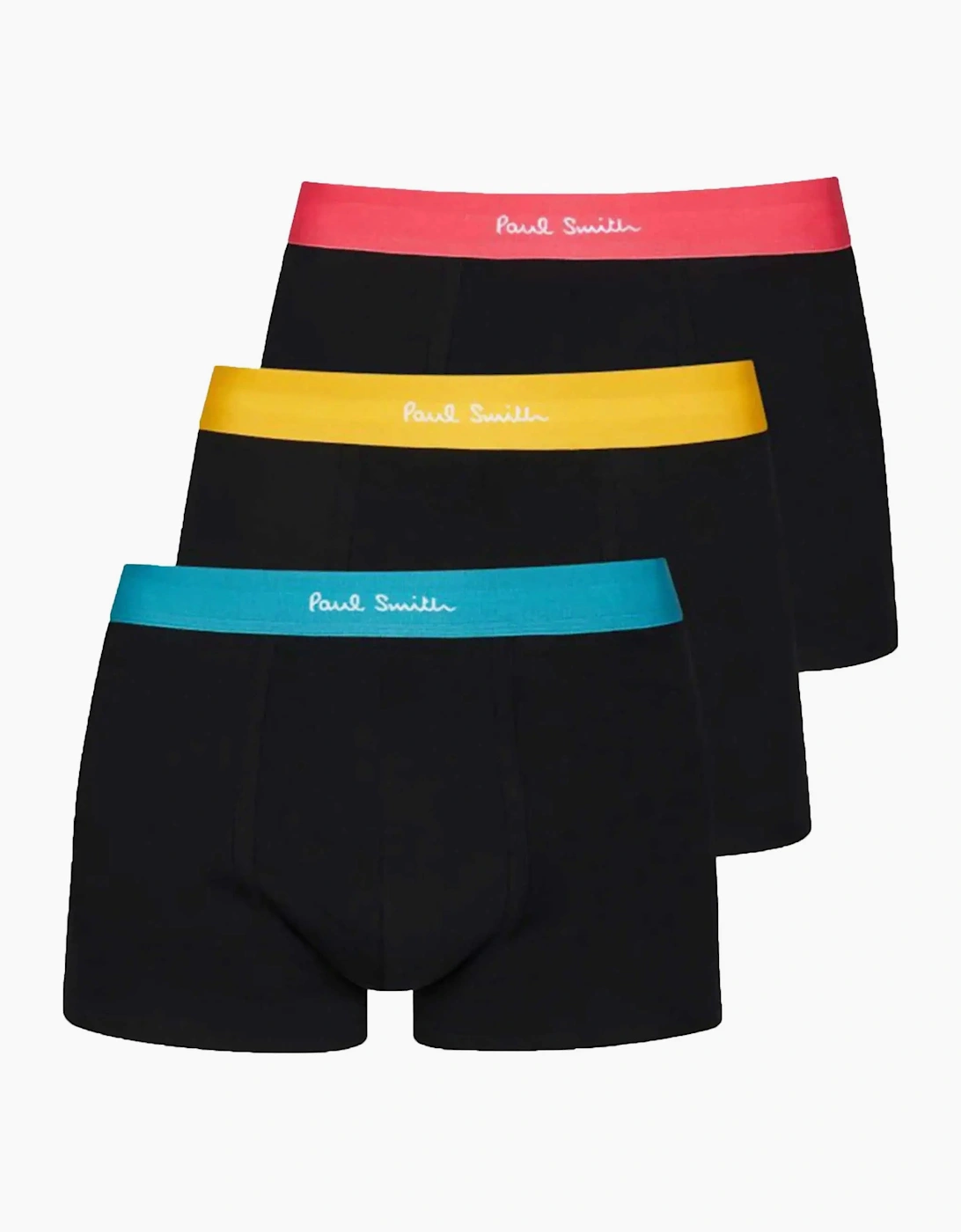 PAUL SMITH BRIGHT BAND STRETCH BOXERS RED/YELLOW/TEAL, 2 of 1