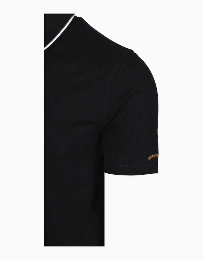 Paul & Shark Tipped Polo Shirt Black