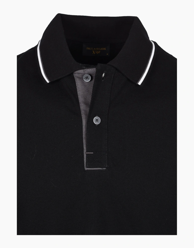 Paul & Shark Tipped Polo Shirt Black