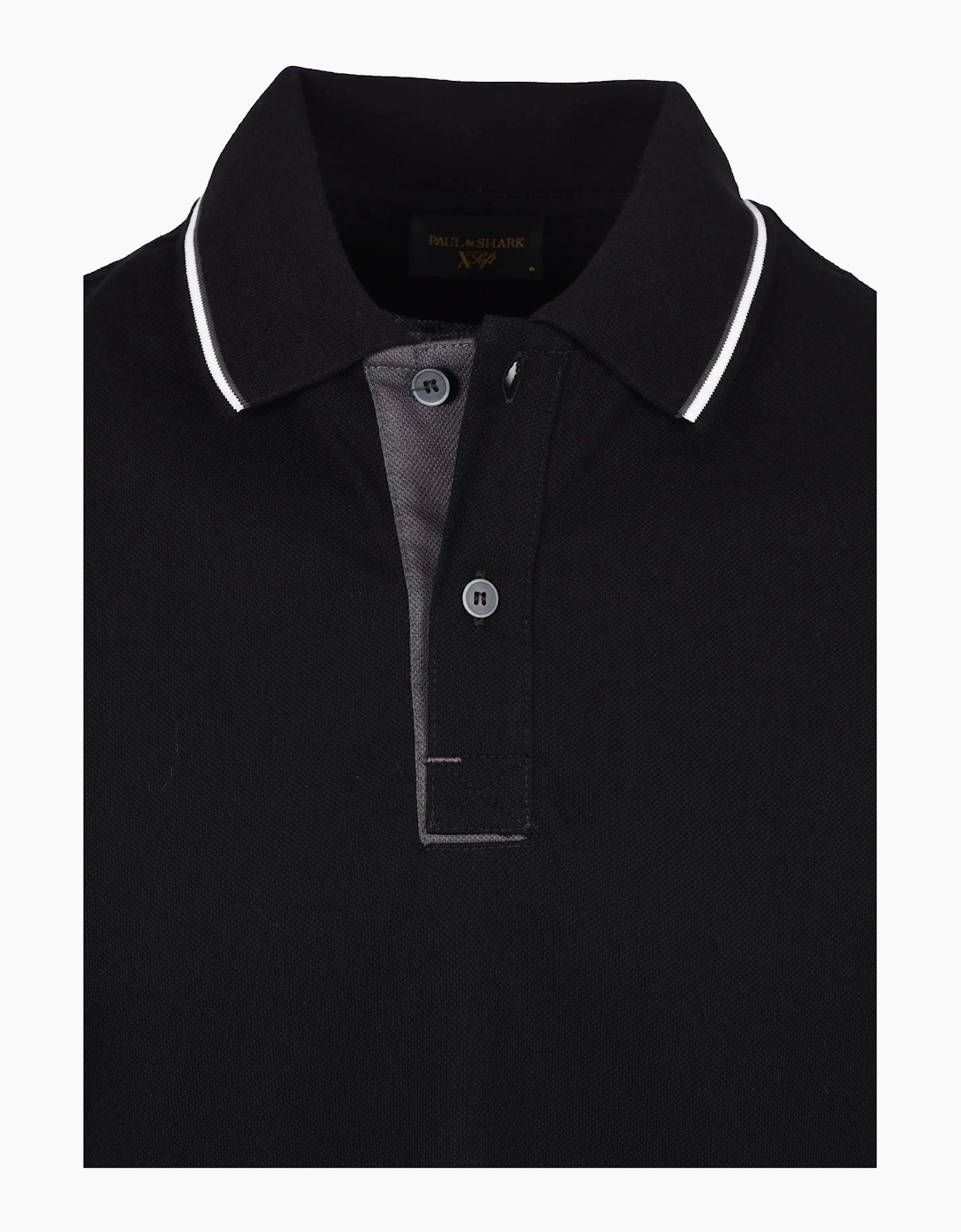 Paul & Shark Tipped Polo Shirt Black