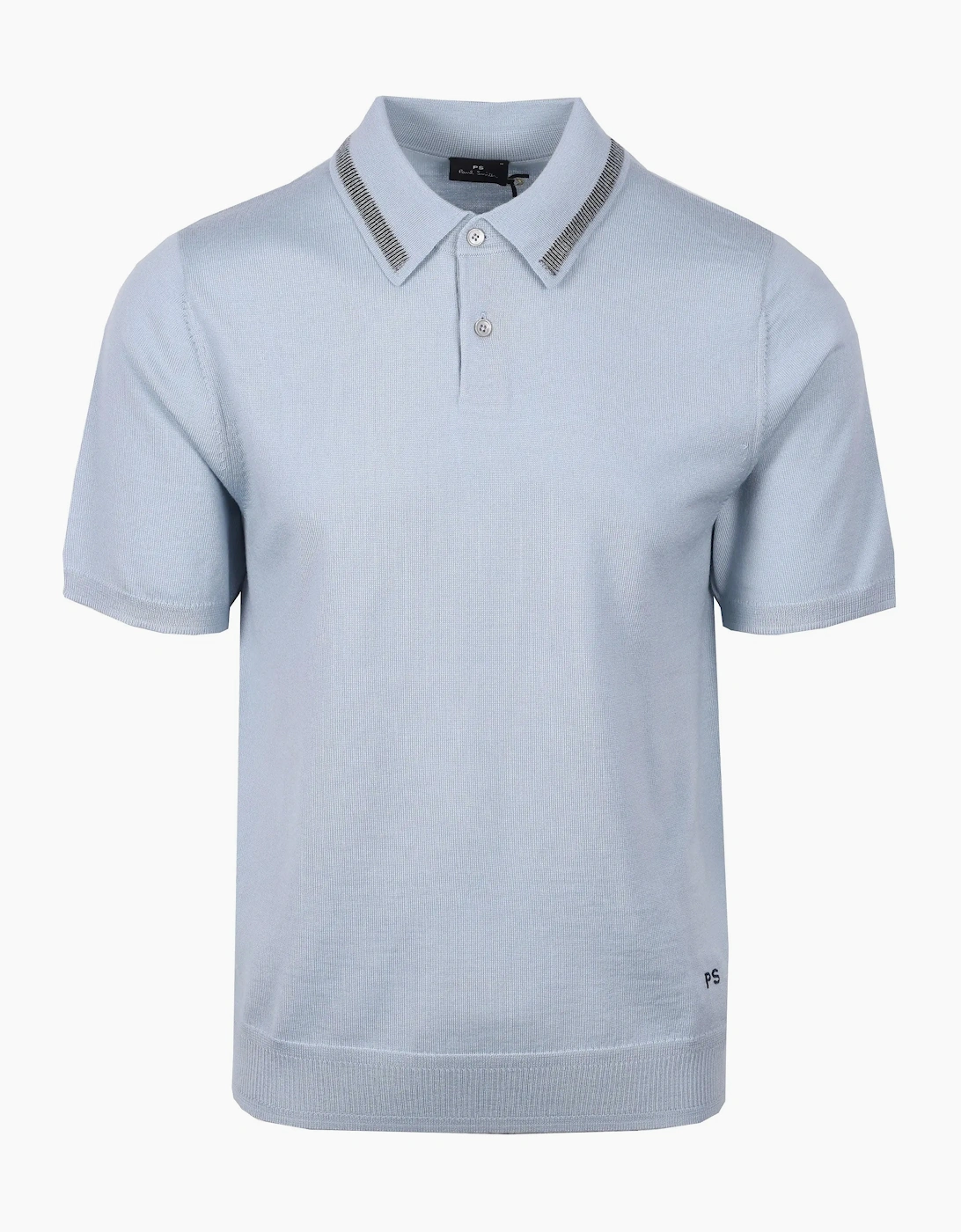 PAUL SMITH MERINO SWEATER SS POLO BLUE, 4 of 3