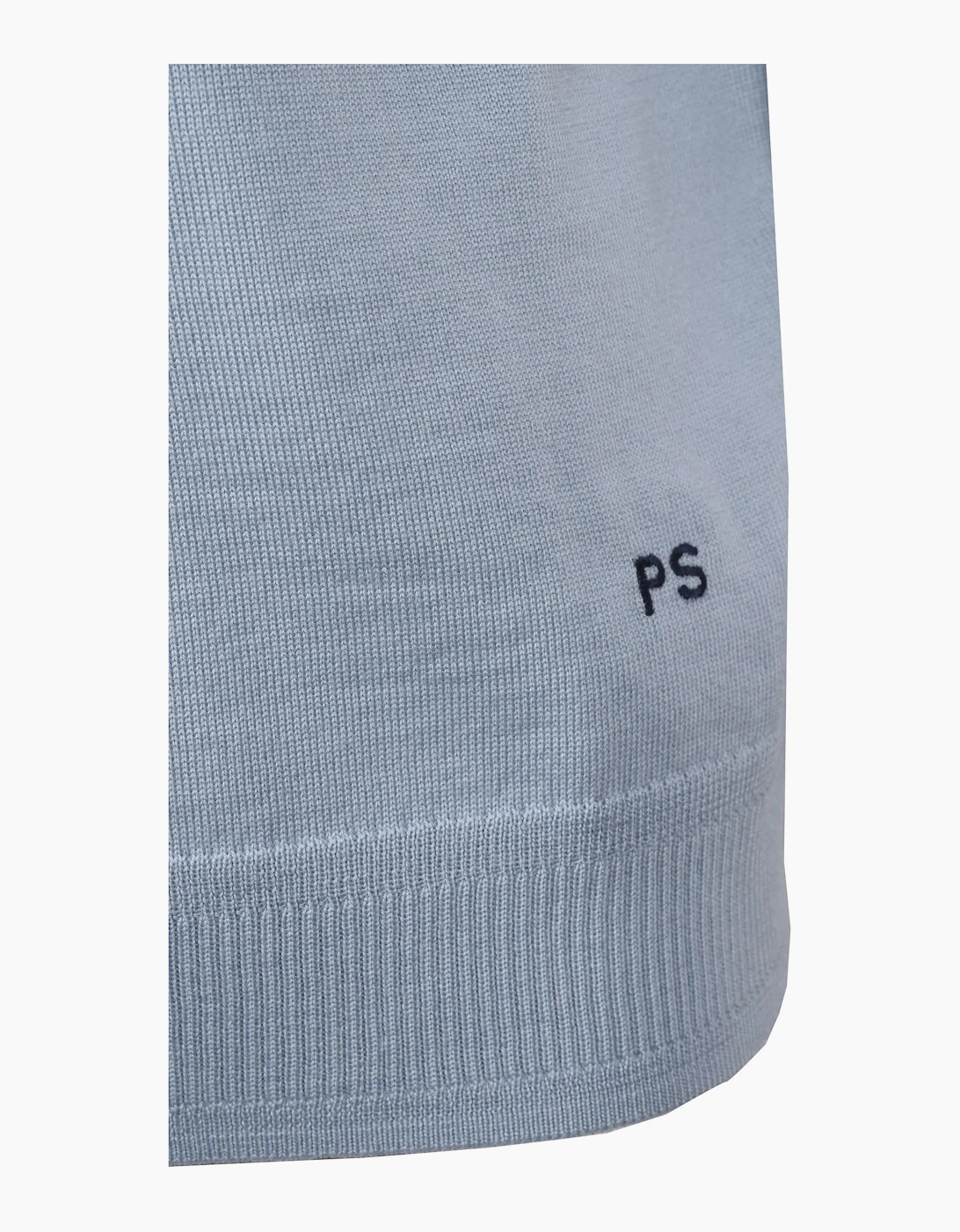 PAUL SMITH MERINO SWEATER SS POLO BLUE