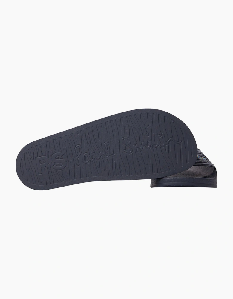 PAUL SMITH ZEBRA LOGO SLIDERS NAVY