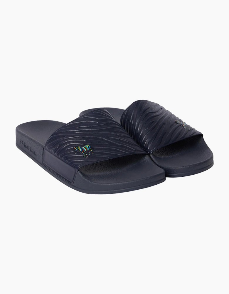 PAUL SMITH ZEBRA LOGO SLIDERS NAVY