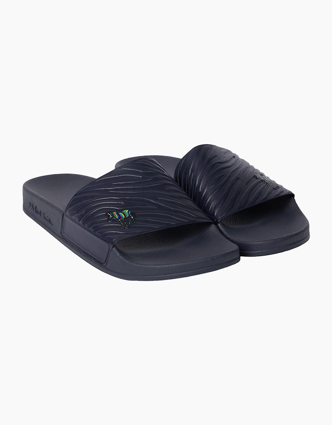 PAUL SMITH ZEBRA LOGO SLIDERS NAVY