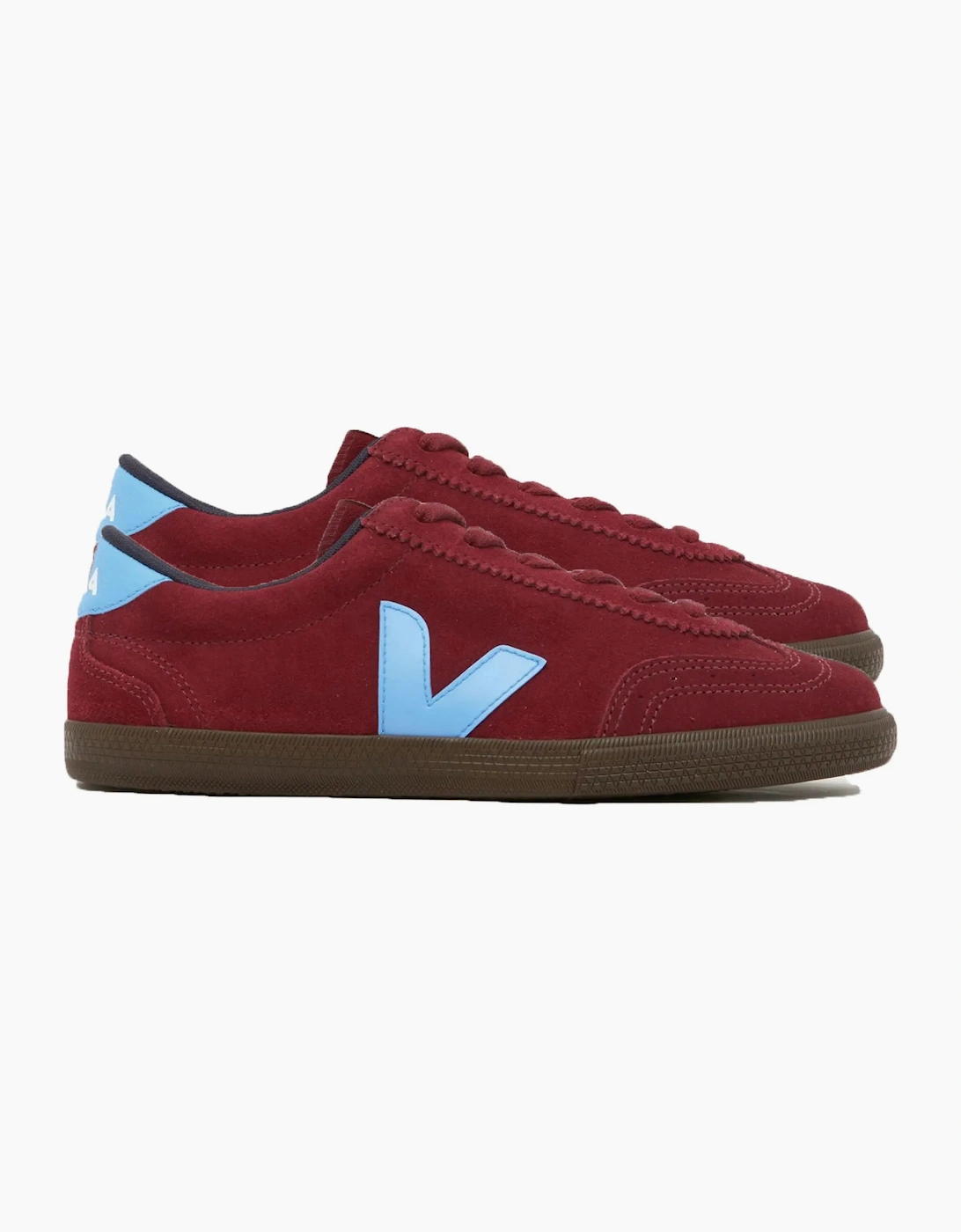 VEJA VOLLEY SUEDE TRAINER GRENAT/AQUA/EAGLE