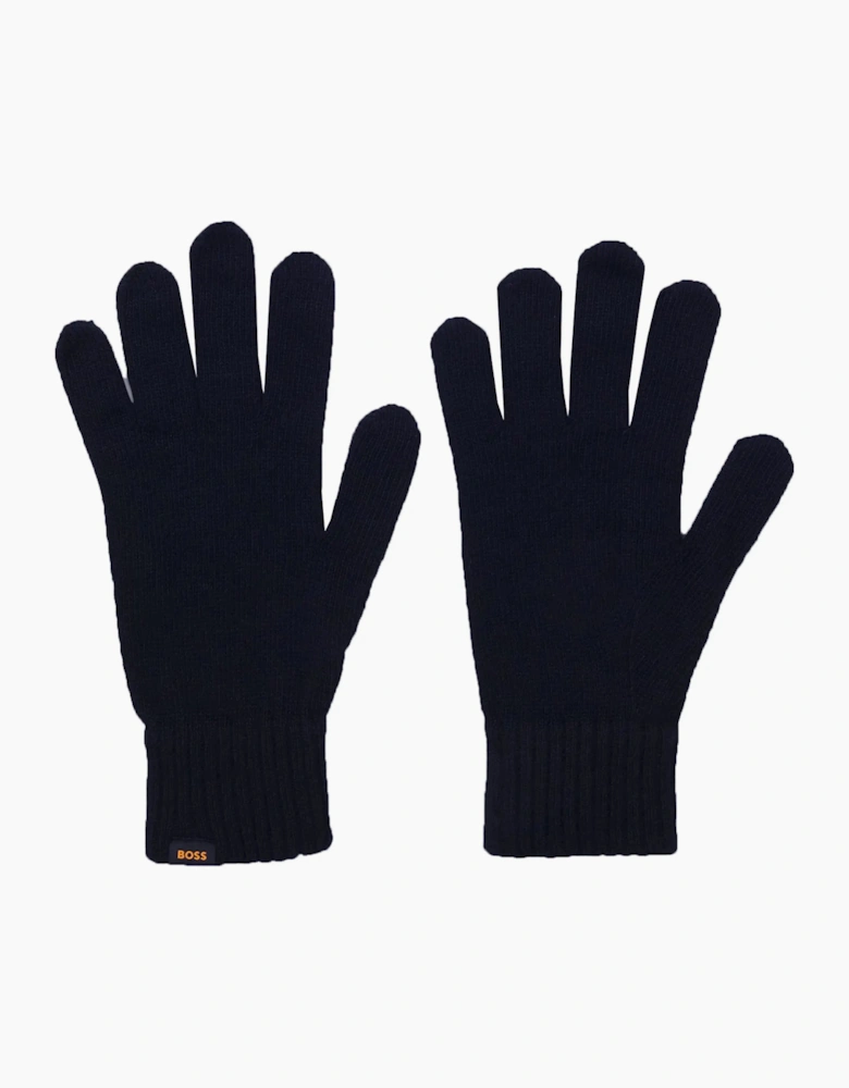 Boss Orange Kalipso Knitted Hat and Gloves Set Dark Blue
