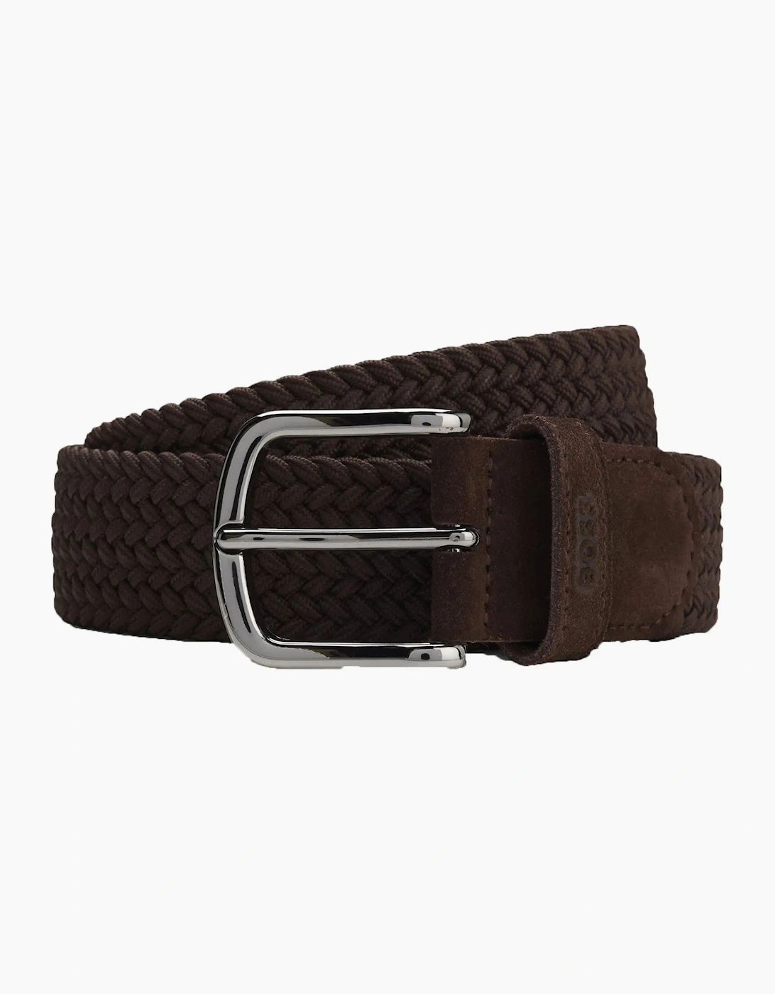 Boss Black Sash Woven Belt Dark Brown