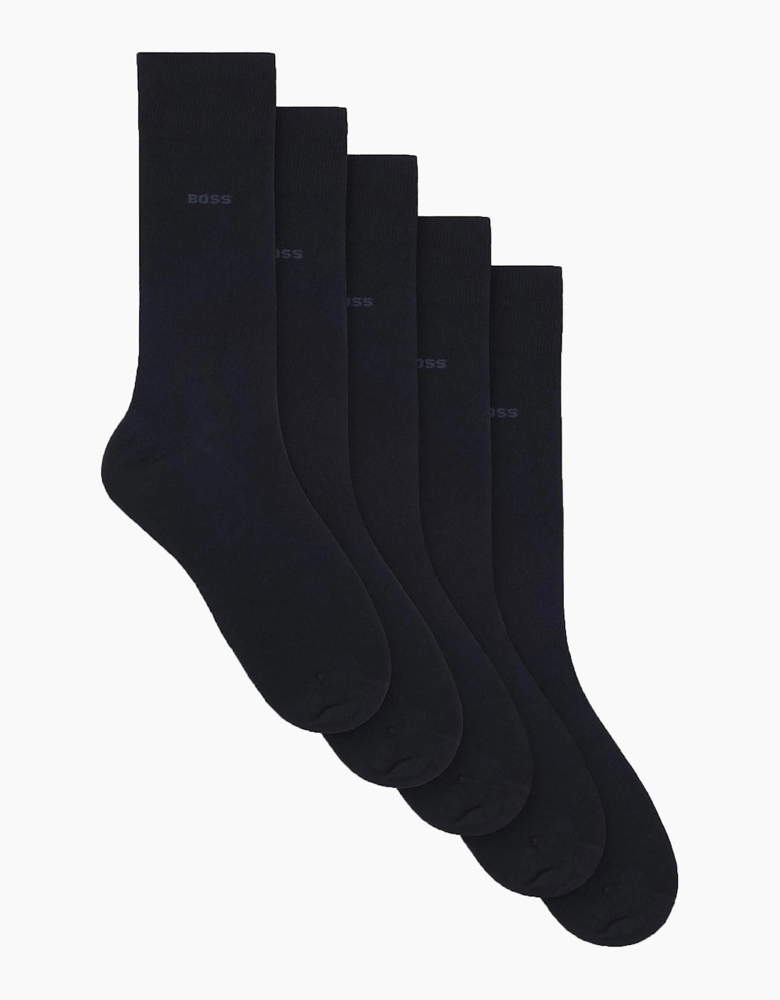 Hugo Boss Men's Navy Boss Black 5P Rs Business Socks Dark Blue - Size: 7/7.5/8/8.5/9/9.5/10/10.5/11