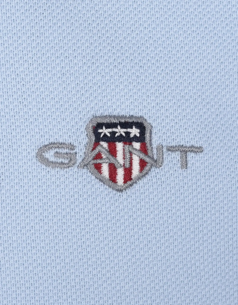 GANT REG SHIELD SS PIQUE POLO SHIRT FRESH BLUE