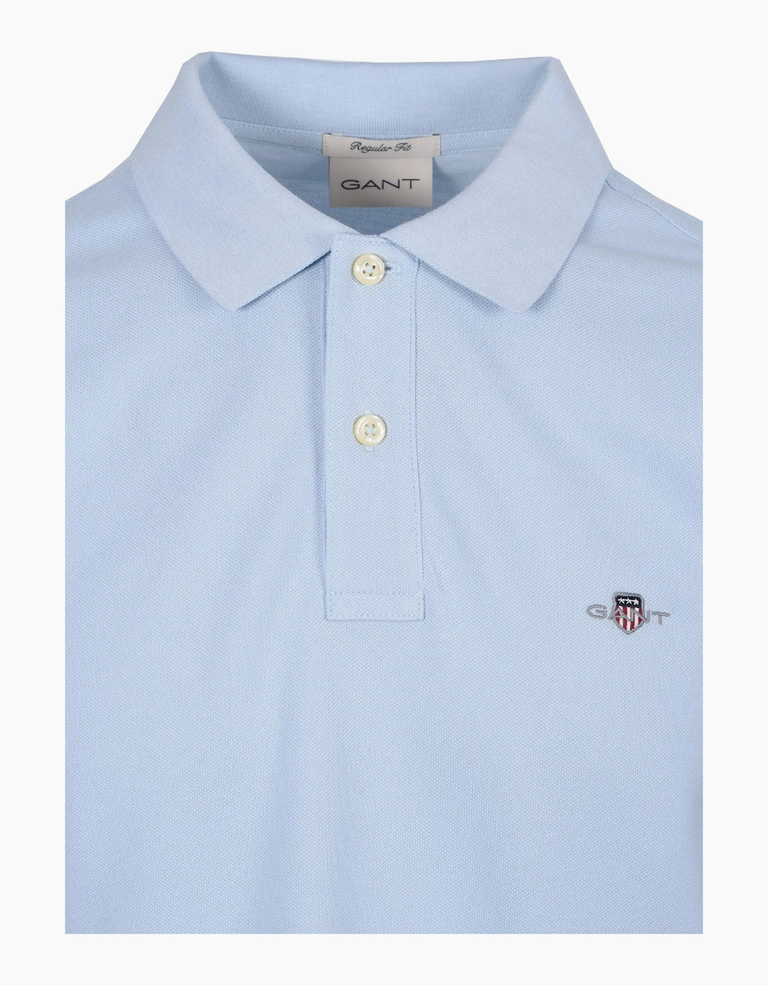 GANT REG SHIELD SS PIQUE POLO SHIRT FRESH BLUE